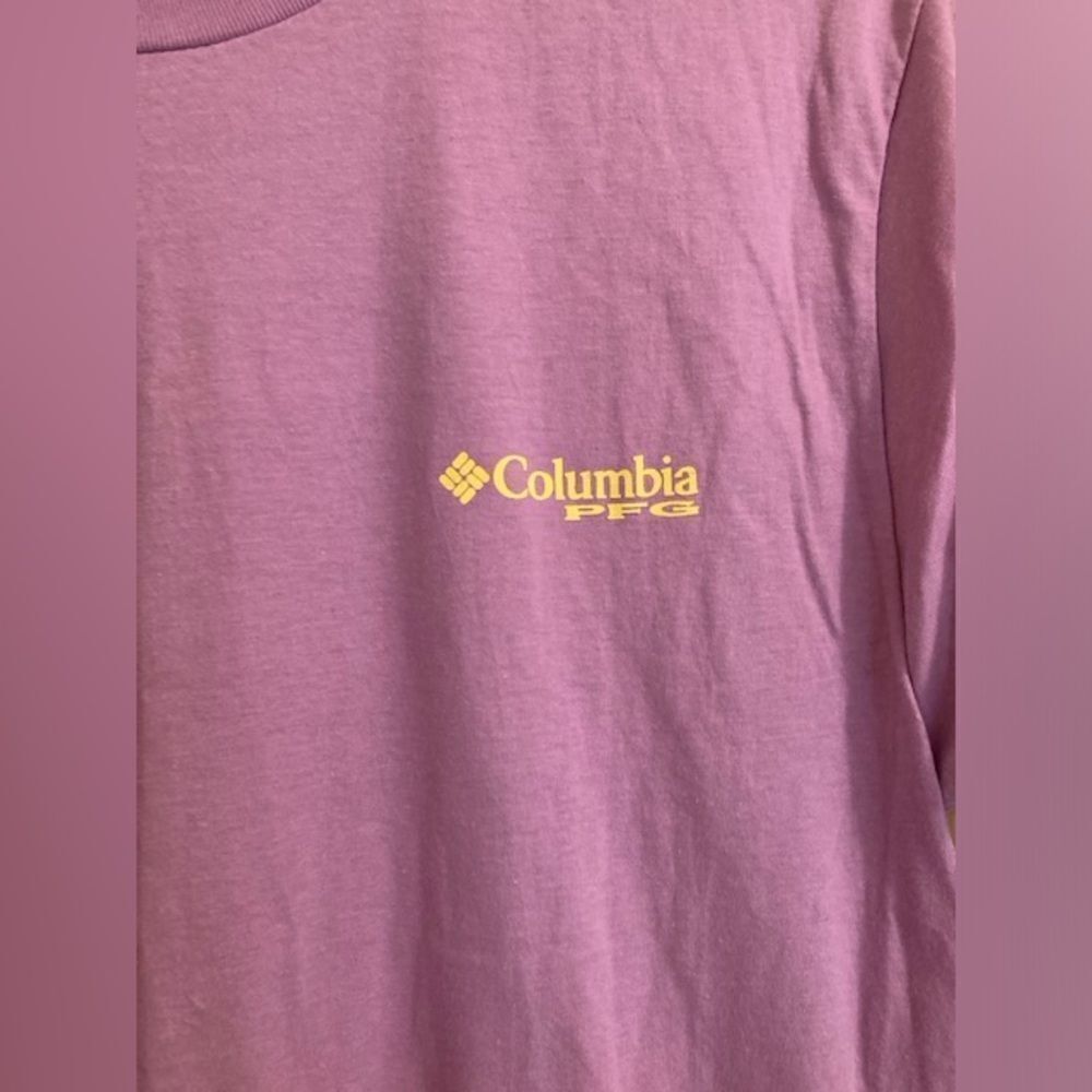 NEW Columbia Men’s PFG Performance Fishing Gear T-Shirt Purple Yacht Ship Sz M - Picture 4 of 10
